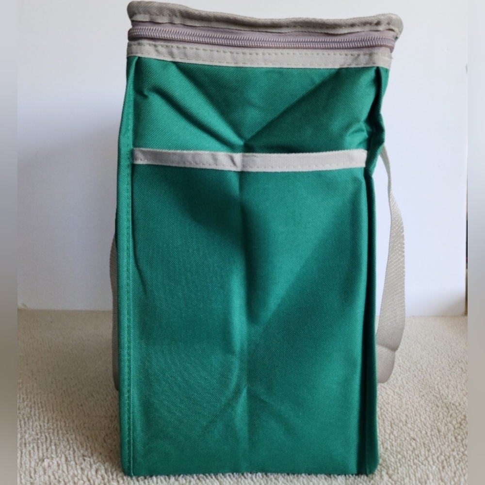 WHOLE FOODS MARKET Insulated Reusable Cooler Green Grocery Shopping Bag - Picture 4 of 7